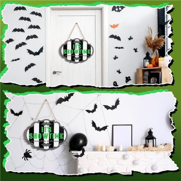 Halloween Door Sign Hanging Decoration It's Showtime Halloween - Picture 4 of 7